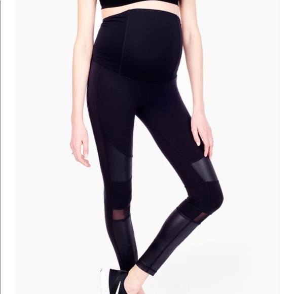 Isabel Maternity by Ingrid & Isabel Moto Maternity Workout Legging - Picture 3 of 9